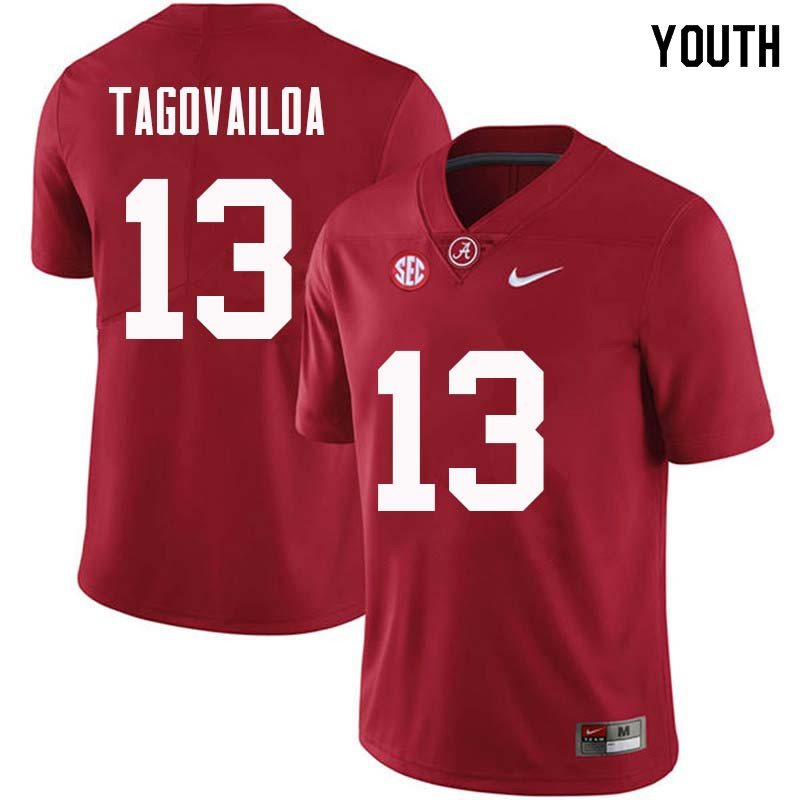 Youth Alabama Crimson Tide Tua Tagovailoa #13 Crimson College Stitched Football Jersey 23GC072NT